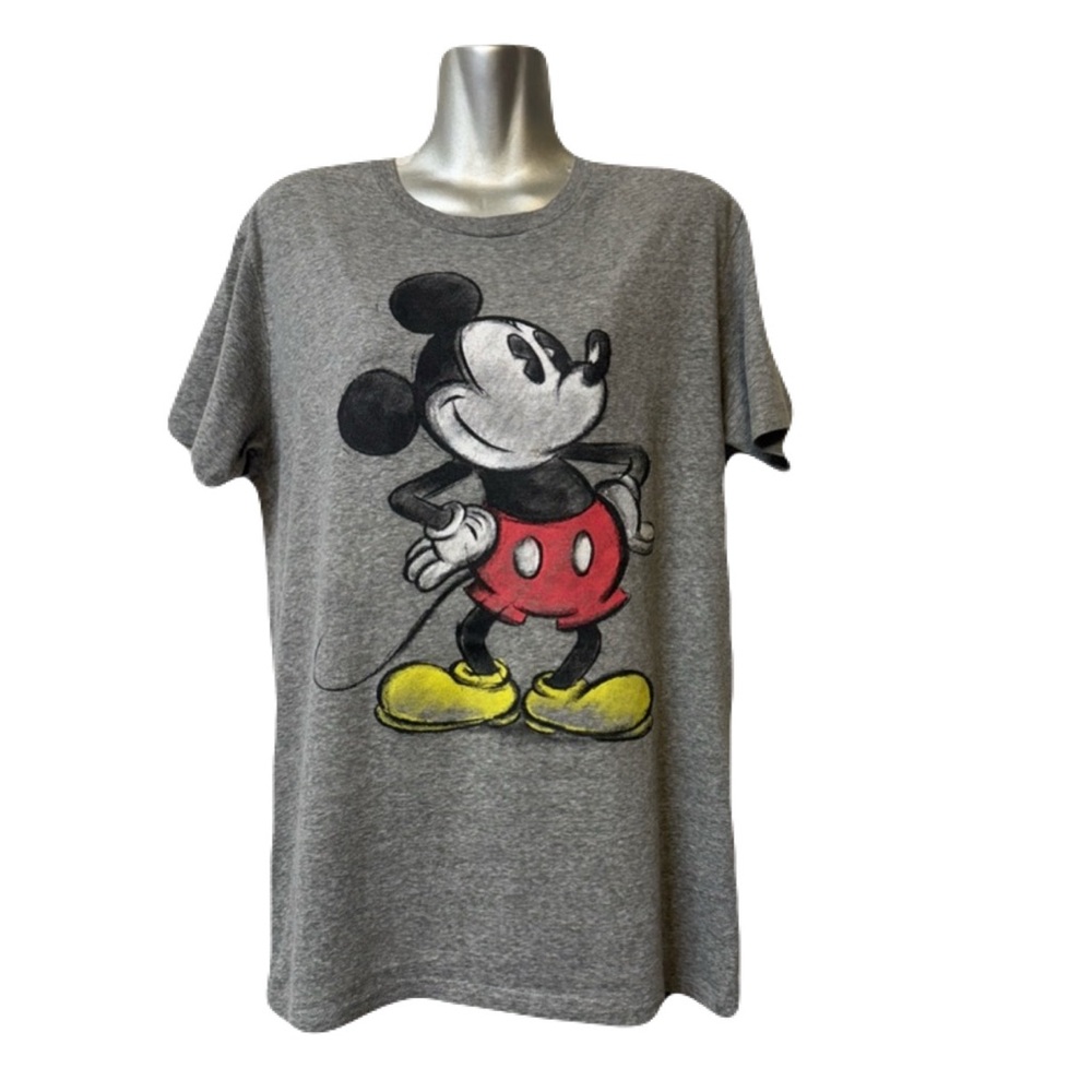 Classic Mickey Mouse Disney Gray Tee Shirt